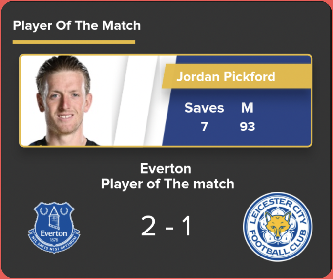 Chant - Player of Match Everton