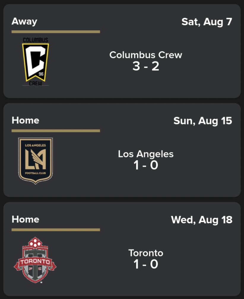 Chant - Match Schedule